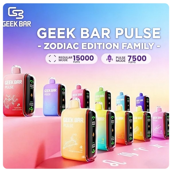 拋棄式電子煙Geek Bar Pulse 15000口 雙模式調整 日期新鮮 10/06